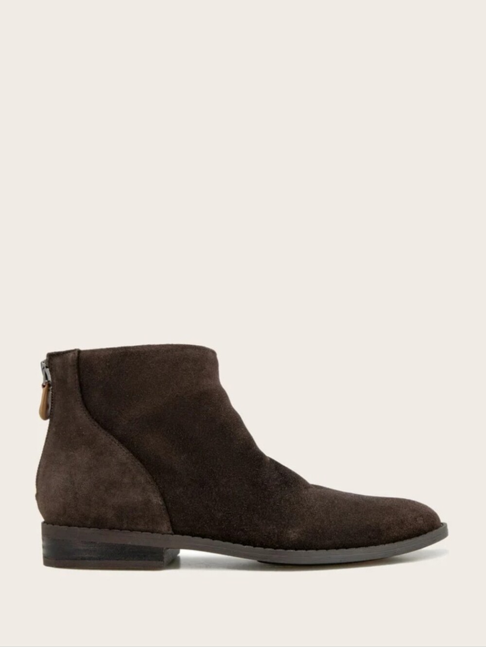 GENTLE SOULS Emma Minimalist Chocolate Brown Suede Comfort Ankle Boot Boho 8.5